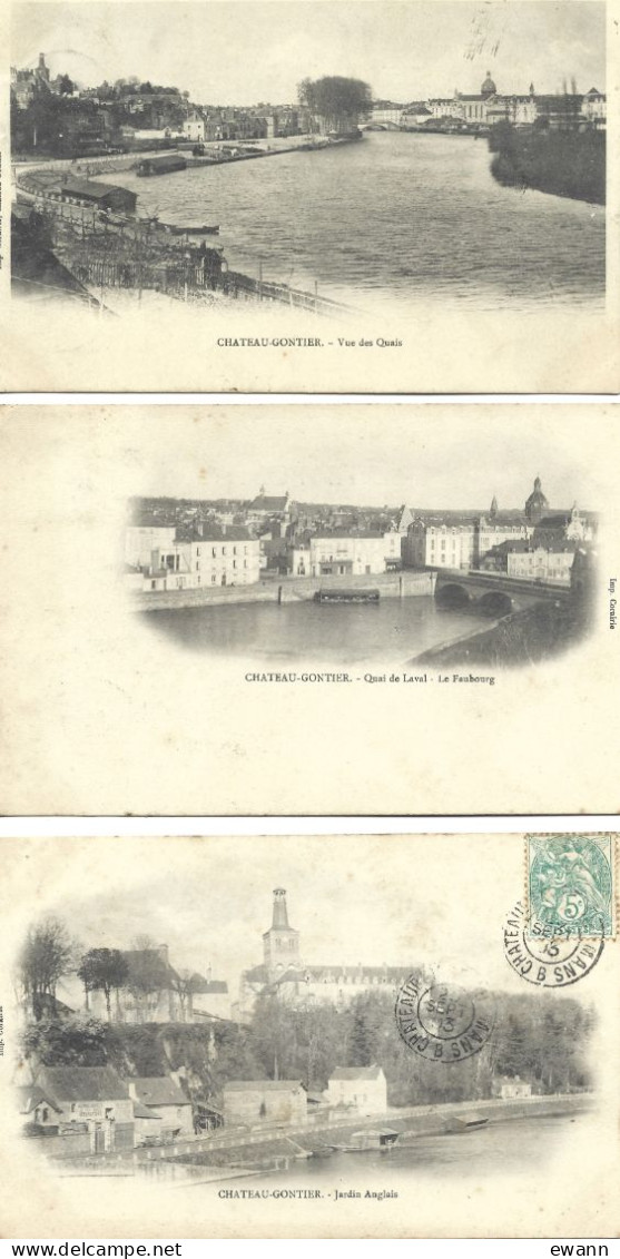 Lot de 20 CPA - Mayenne ( Craon, Andouillé, Château-Gontier, Rochefort, Mayenne...)