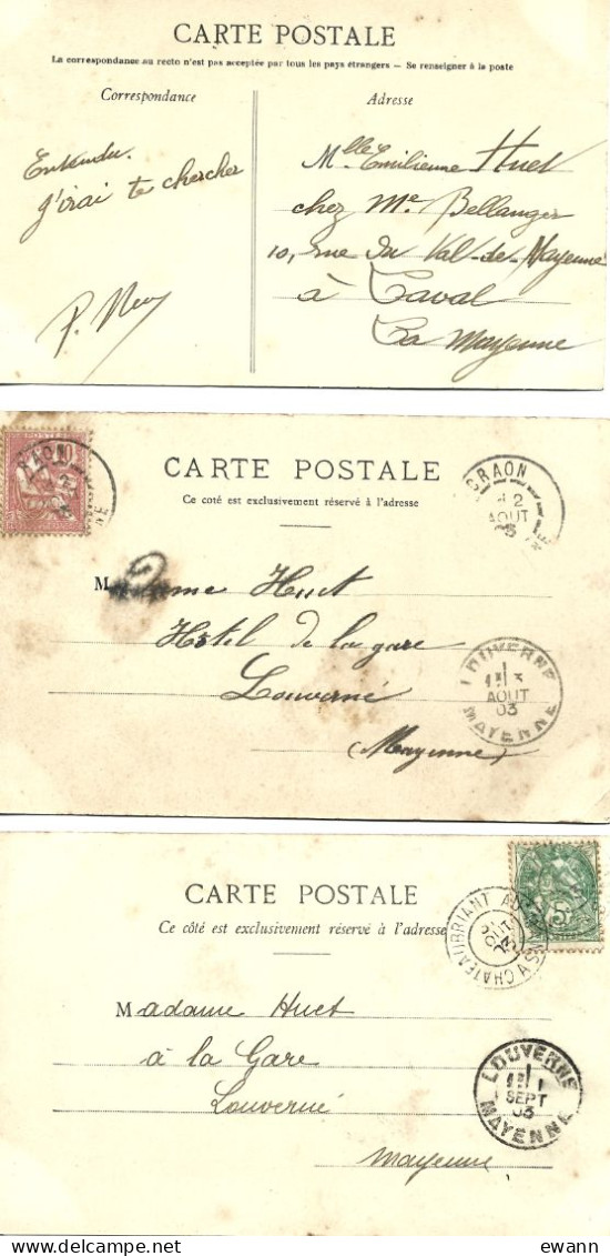 Lot de 20 CPA - Mayenne ( Craon, Andouillé, Château-Gontier, Rochefort, Mayenne...)