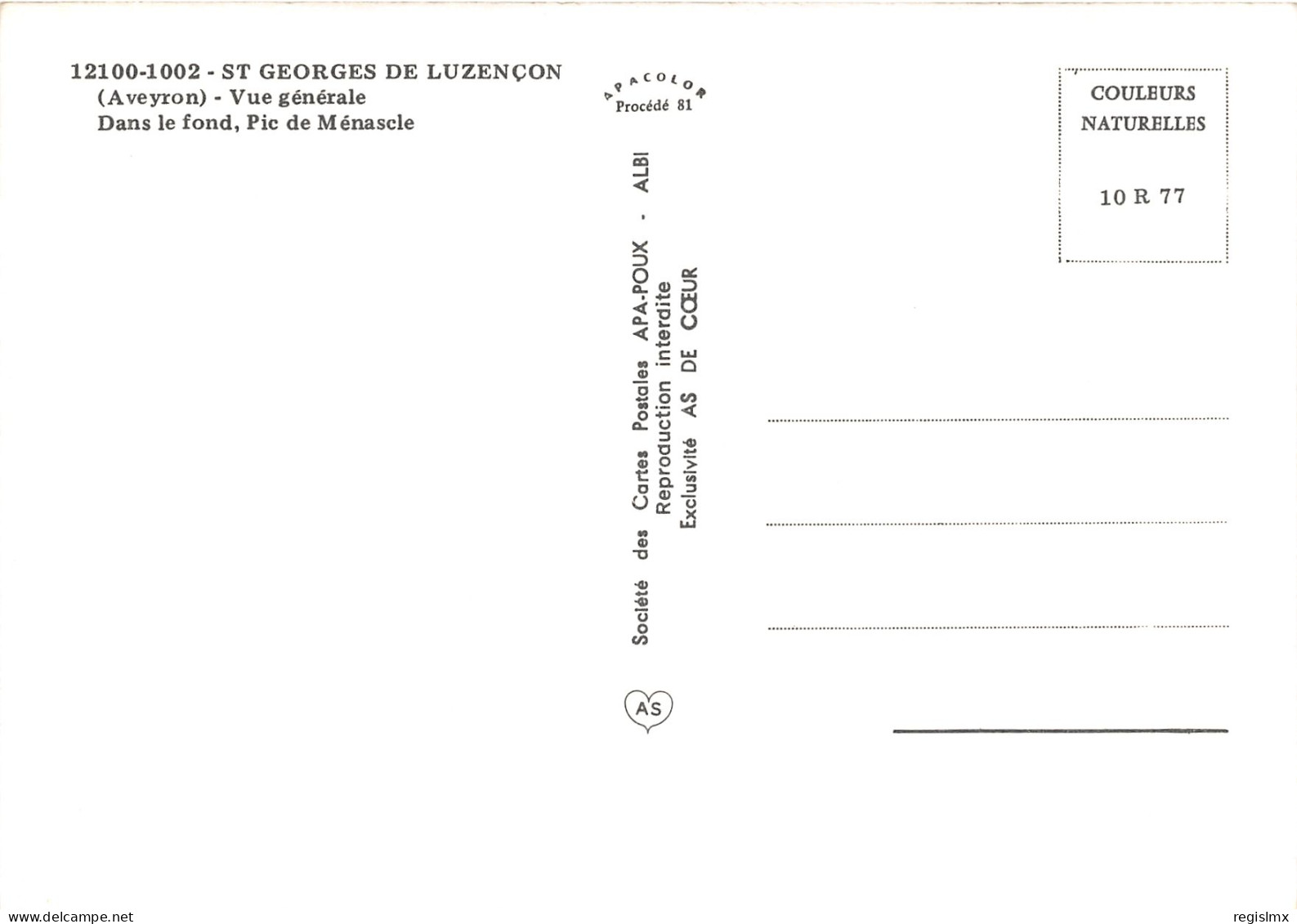 12-SAINT GEORGES DE LUZENCON-N°1005-B/0081 - Autres & Non Classés