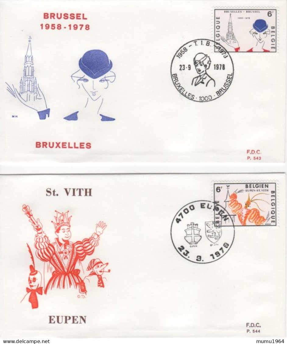 COB - FDC N° 541/44 - Timbre N° 1907/10 - 1971-1980