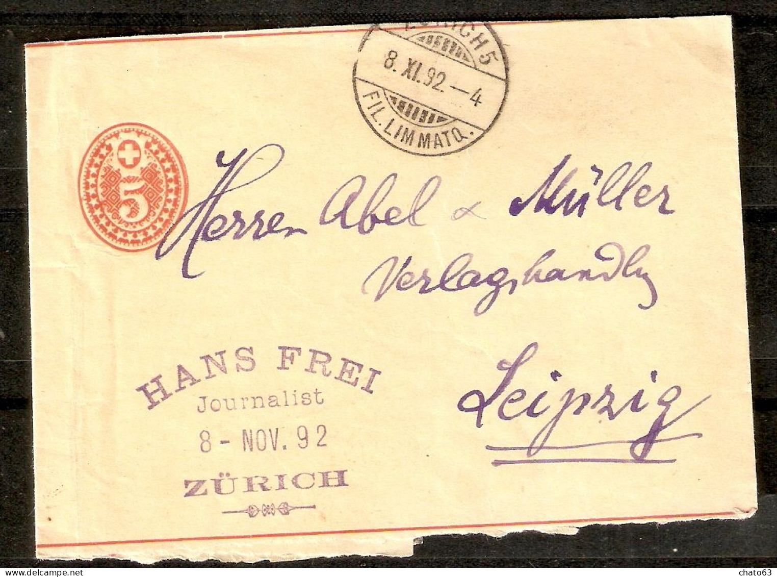 SUIZA. 1892. FAJA PERIÓDICO. S12 - Stamped Stationery