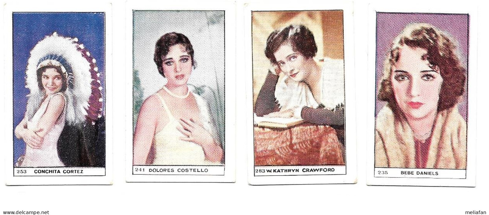 KB1962 - VIGNETTES 3.5 X 6 - CONCHITA CORTEZ - DOLORES COSTELLO - KATHRYN CRAWFORD - BEBE DANIELS - Foto