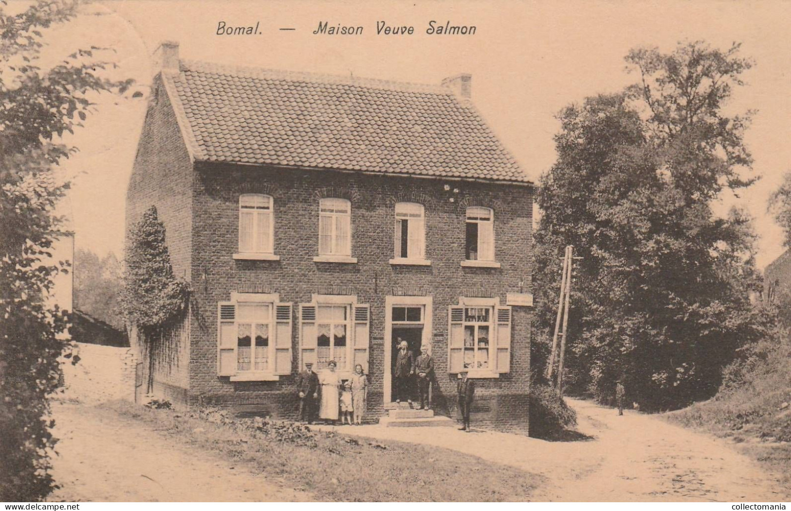 3 Oude Postkaarten BOMAL  Maison Veuve Salmon  Le Village   L'Eglise   1925 - Durbuy