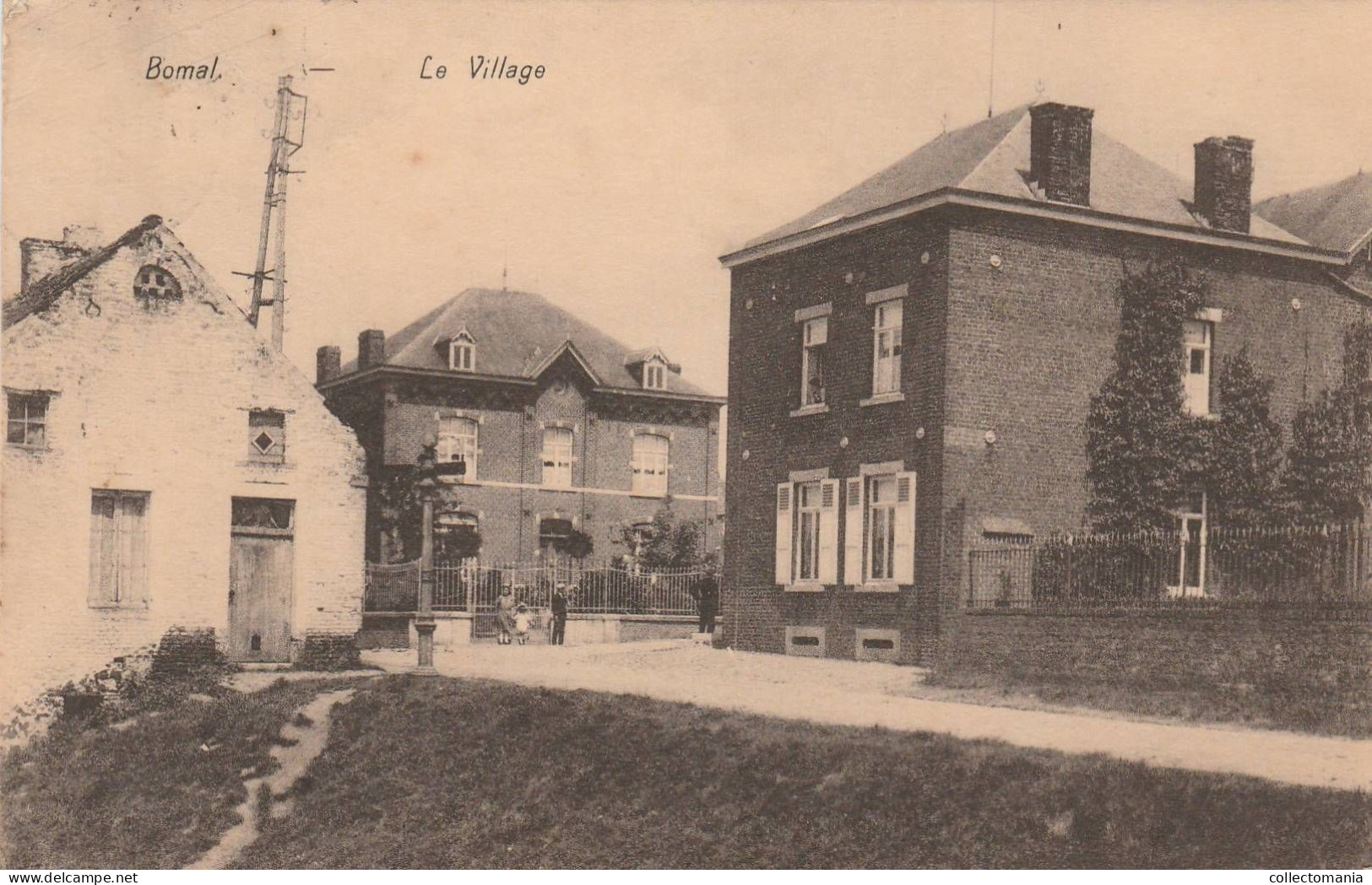 3 Oude Postkaarten BOMAL  Maison Veuve Salmon  Le Village   L'Eglise   1925 - Durbuy