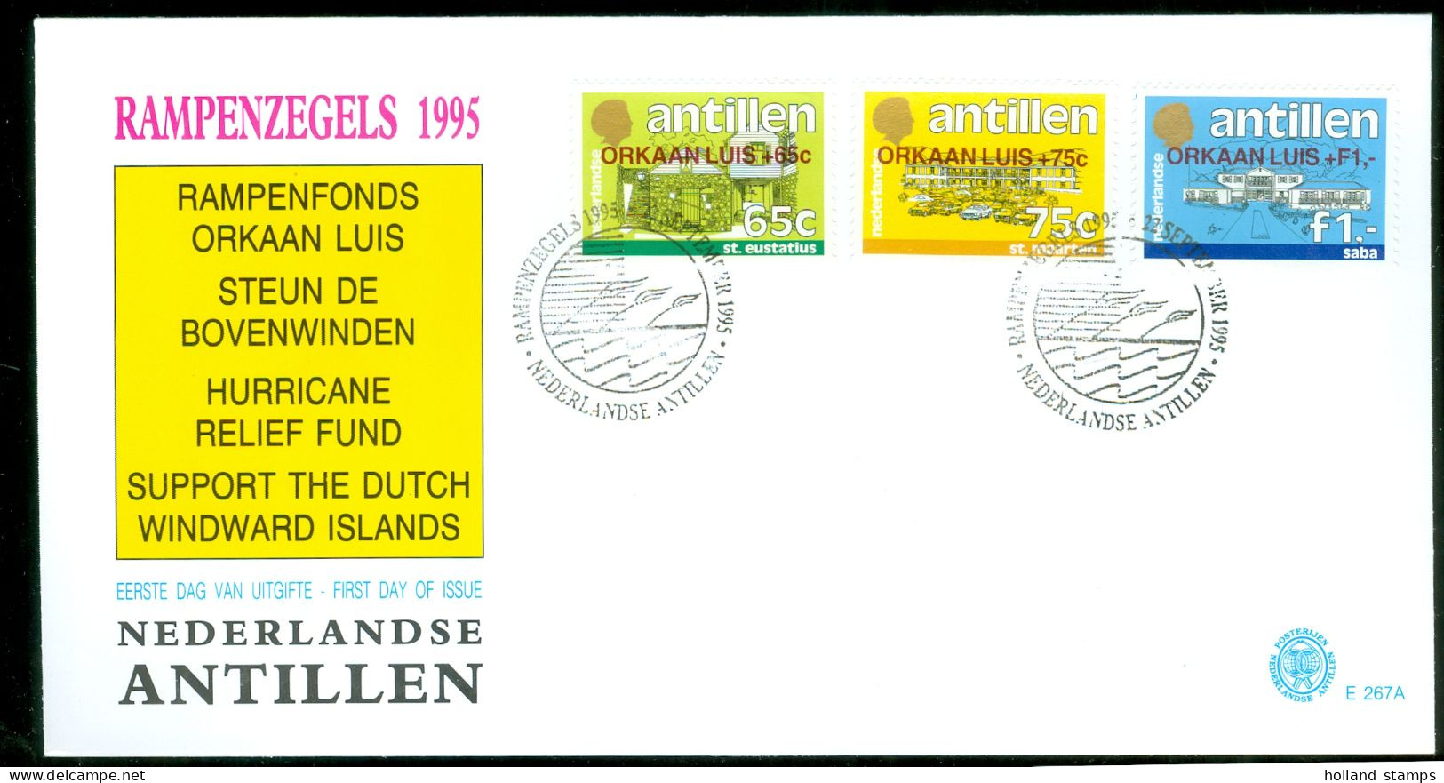 Nederlandse Antillen E267A * FDC  - Antilles 1995 * ARCHEOLOGIE - Curaçao, Nederlandse Antillen, Aruba