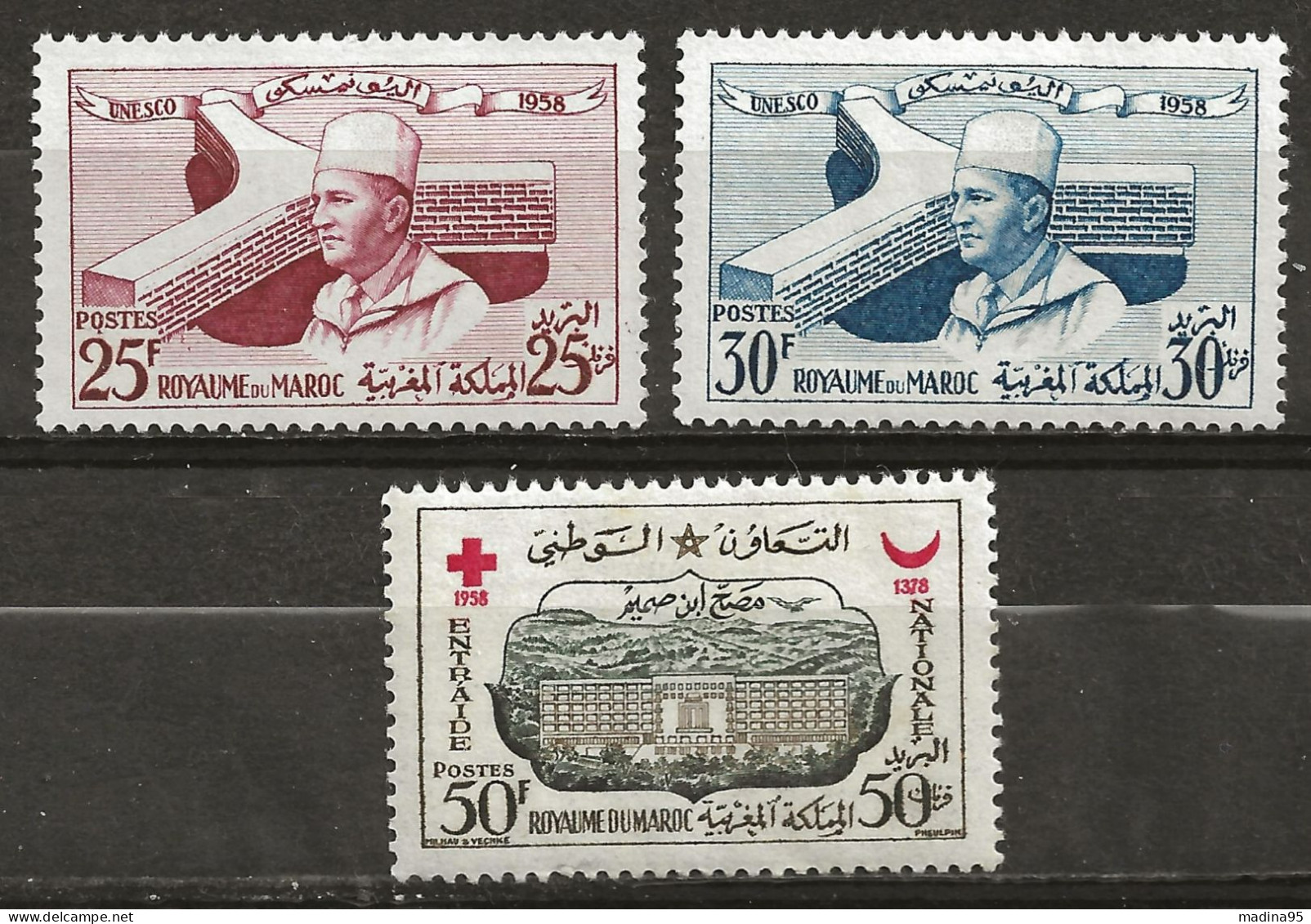 MAROC: *, N° YT 387, 388 Et 389, Ch., TB - Marokko (1956-...)