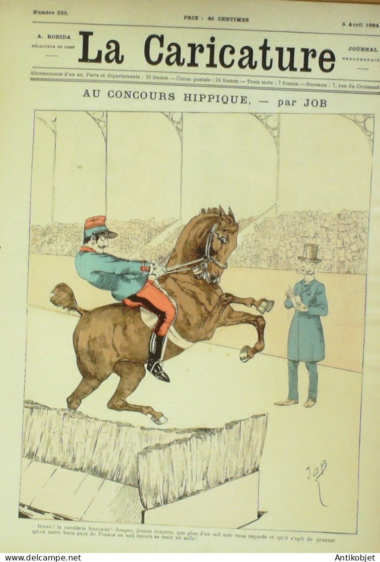 La Caricature 1884 N°223 Concours Hippique Job Fourberies Loys Sorel Trock - Revistas - Antes 1900