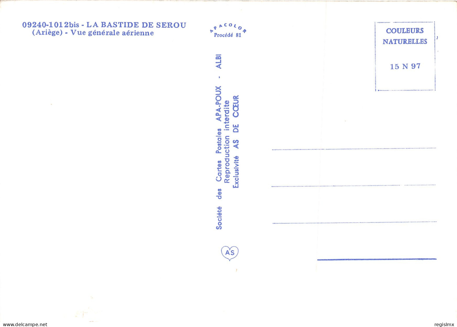 09-LA BASTIDE DE SEROU-N°1008-A/0083 - Sonstige & Ohne Zuordnung