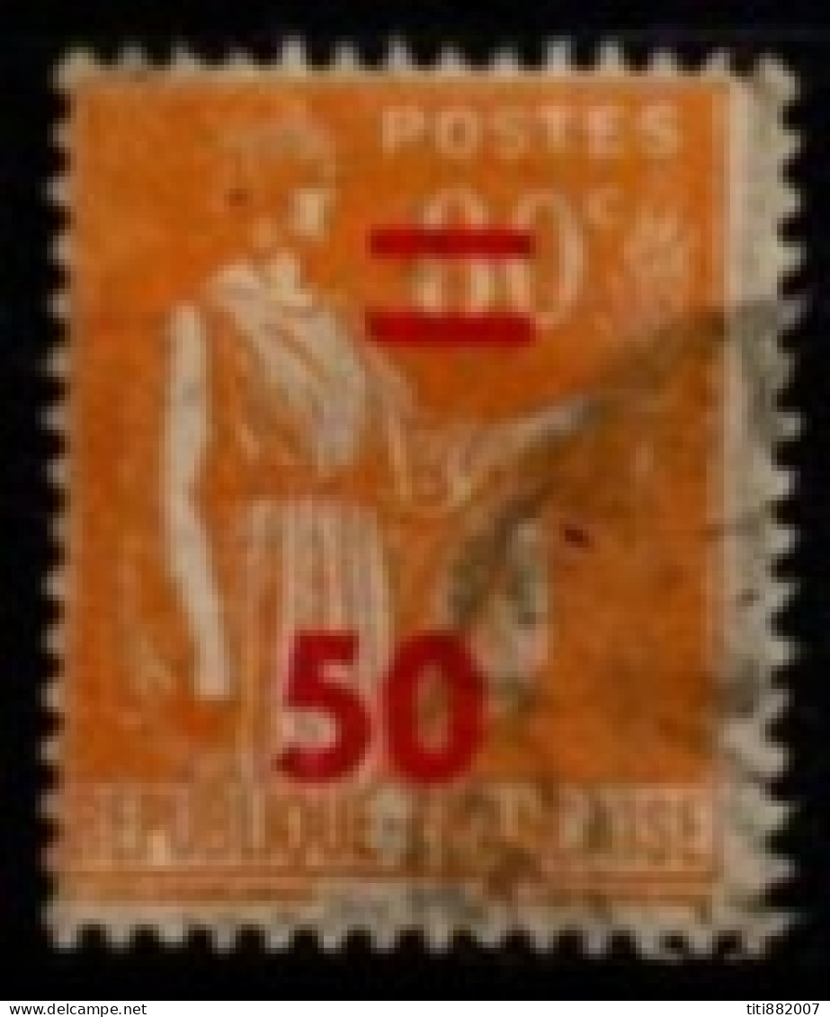 FRANCE    -   1940 .   Y&T N° 481 Oblitéré. Surchargé - 1932-39 Paz