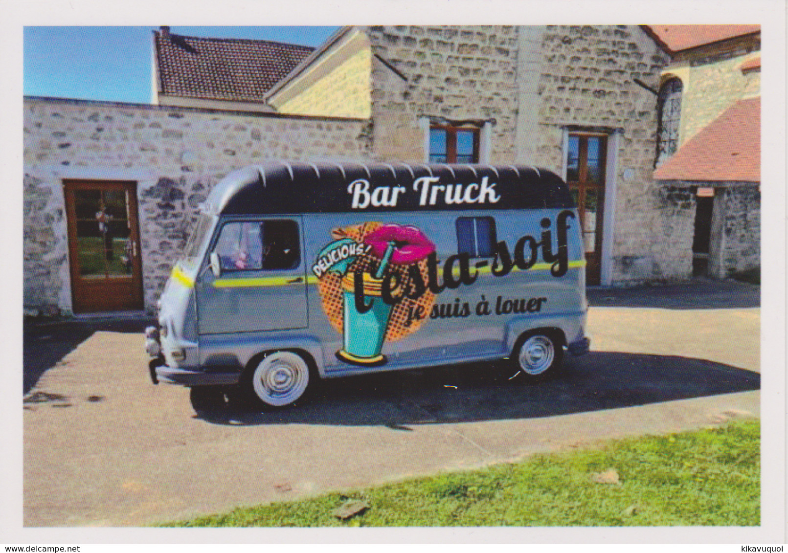 RENAULT ESTAFETTE BAR TRUCK - CARTE POSTALE 10X15 CM NEUF - Voitures De Tourisme