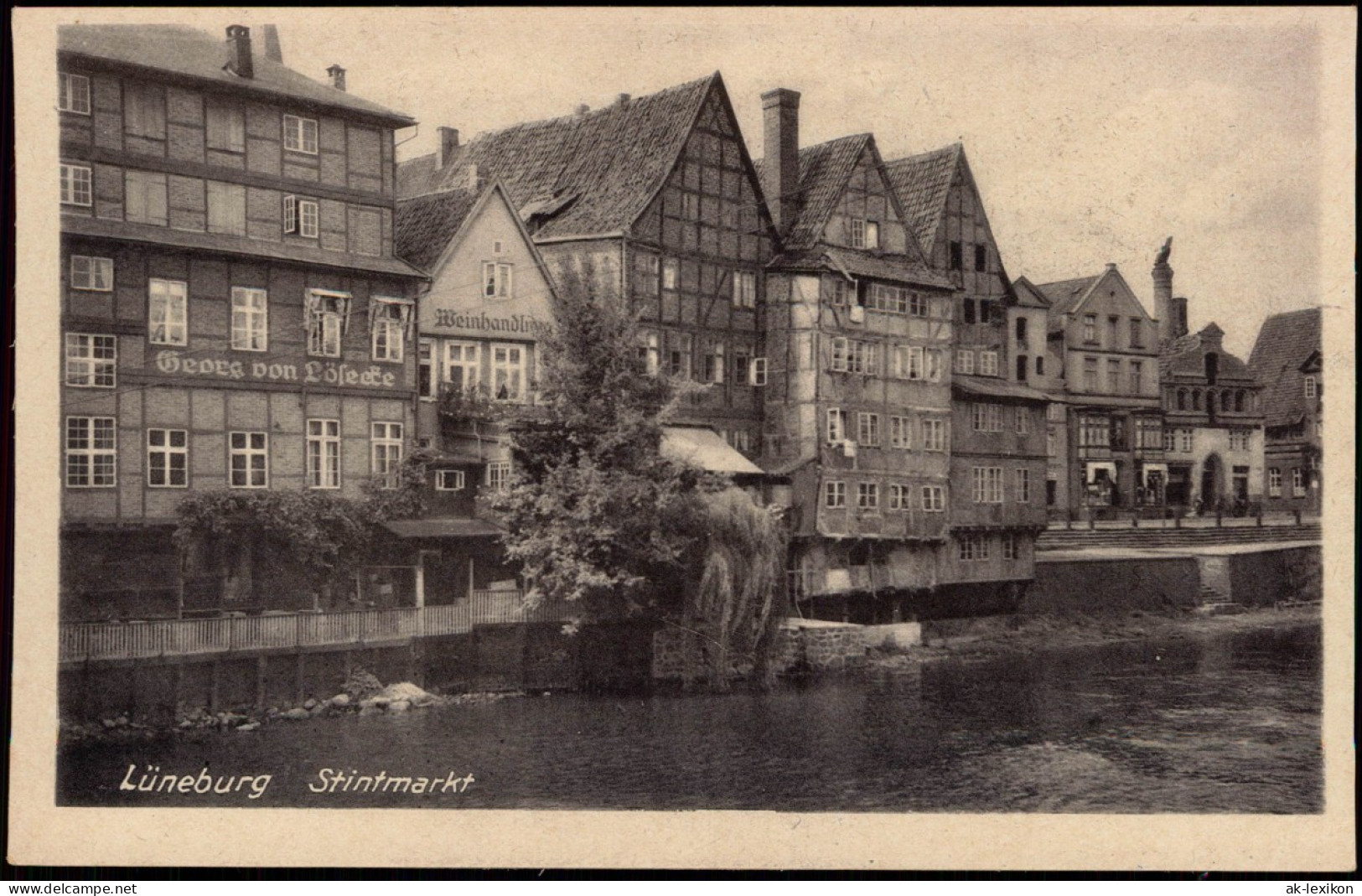 Ansichtskarte Lüneburg Stintmarkt - Weinhandlung 1940 - Lüneburg