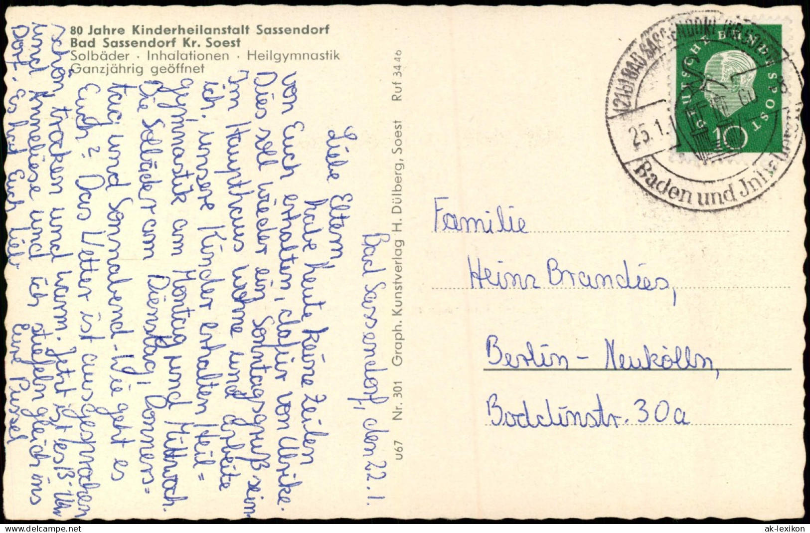 Bad Sassendorf Kinder-Heilanstalt MB Innen- Und Außenansichten 1960 - Bad Sassendorf