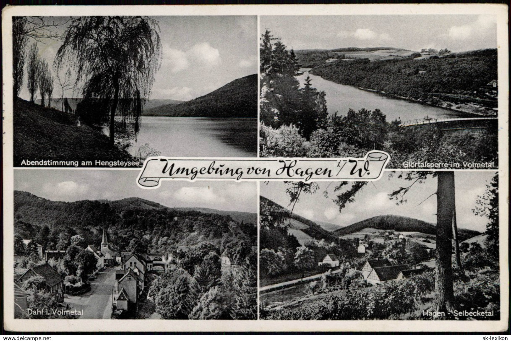 Ansichtskarte Hagen (Westfalen) Umgebung - Dahl Volmetal, Hengsteysee 1959 - Hagen