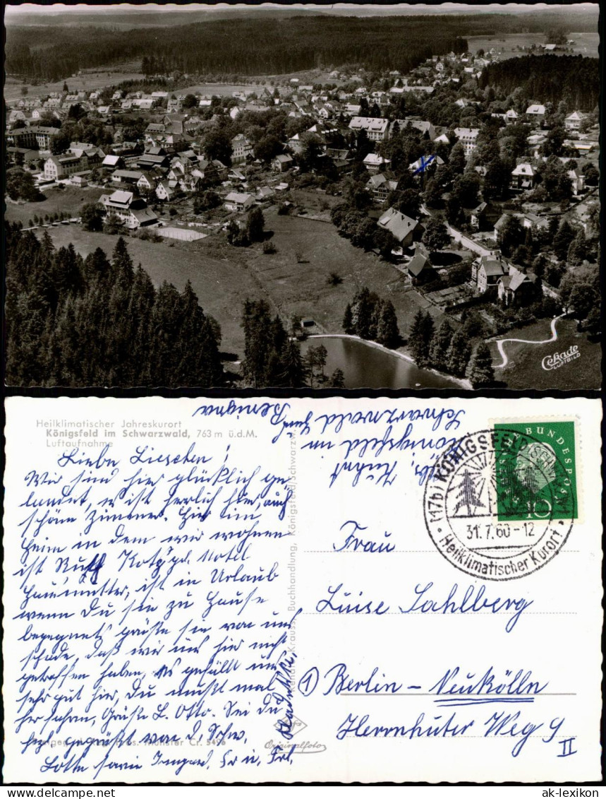 Ansichtskarte Königsfeld Im Schwarzwald Luftbild, Fliegeraufnahme 1960 - Sonstige & Ohne Zuordnung