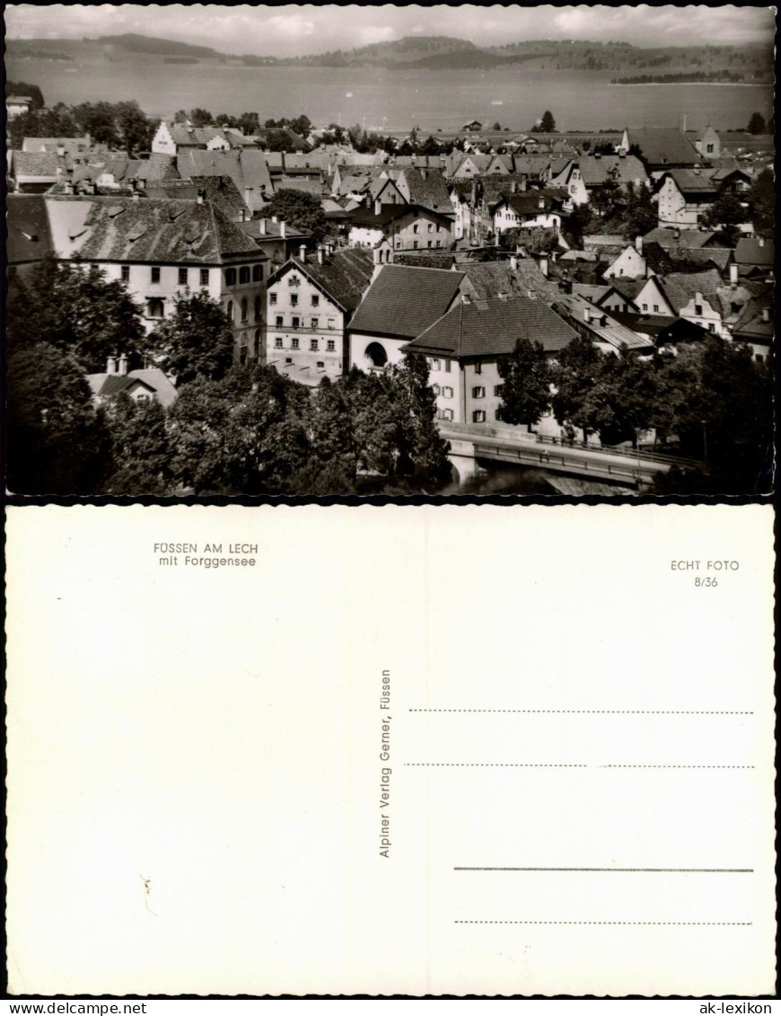 Ansichtskarte Füssen Panorama-Ansicht Mit Forggensee 1960 - Fuessen