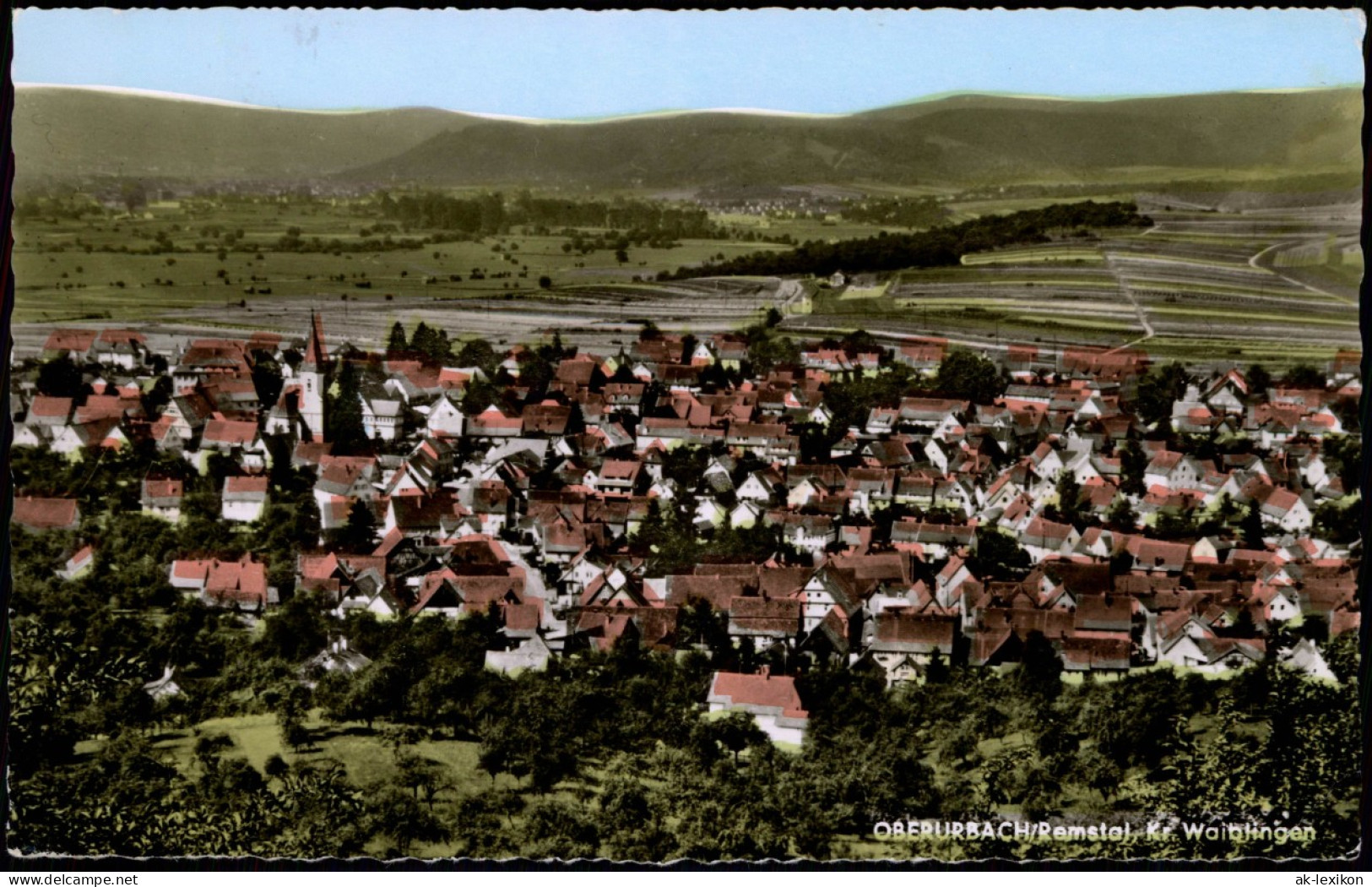 Urbach Remstal Panorama-Ansicht OBERURBACH Remstal Kr. Waiblingen 1967 - Andere & Zonder Classificatie