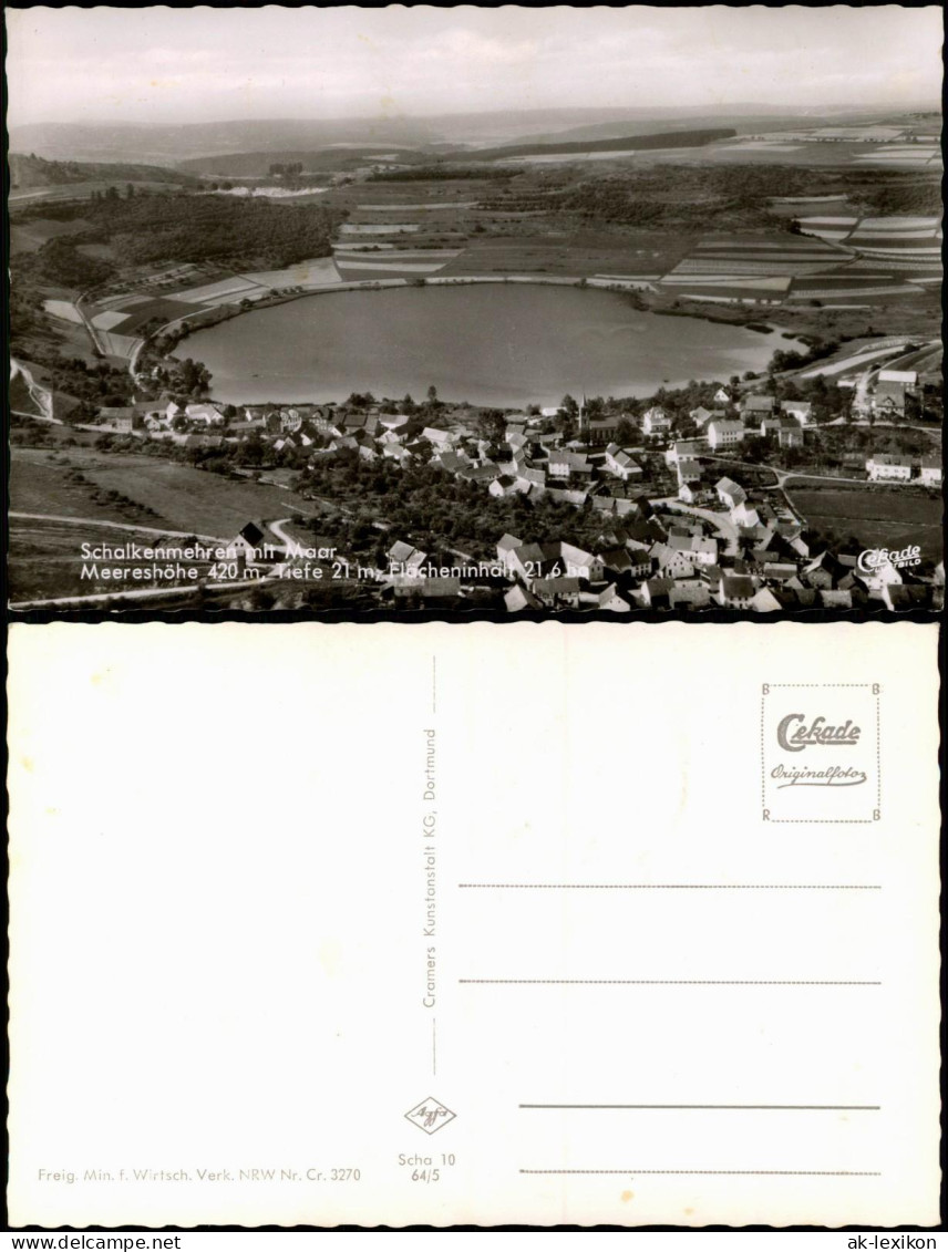 Ansichtskarte Schalkenmehren Luftbild Stadt Und Maar 1964 - Other & Unclassified