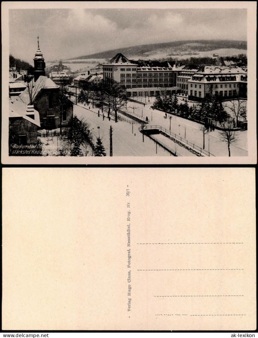 Ansichtskarte Oberschlema-Bad Schlema Stadtpartie Im Winter 1932 - Bad Schlema