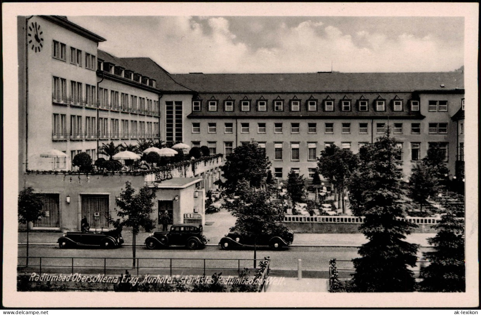 Ansichtskarte Oberschlema-Bad Schlema Kurhaus, Autos 1932 - Bad Schlema