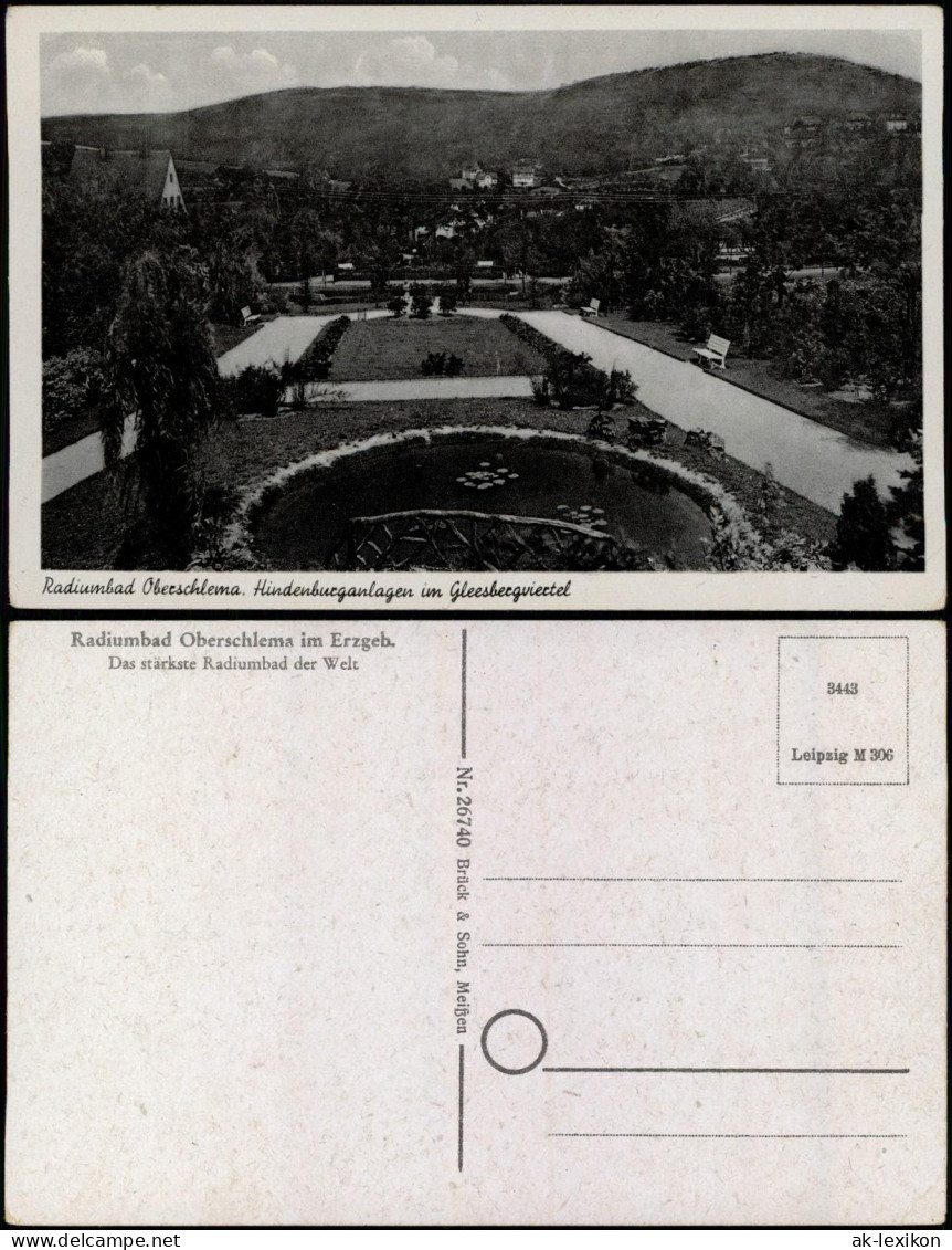 Ansichtskarte Bad Schlema Hindenburganlagen Im Gleesbergviertel 1932 - Bad Schlema