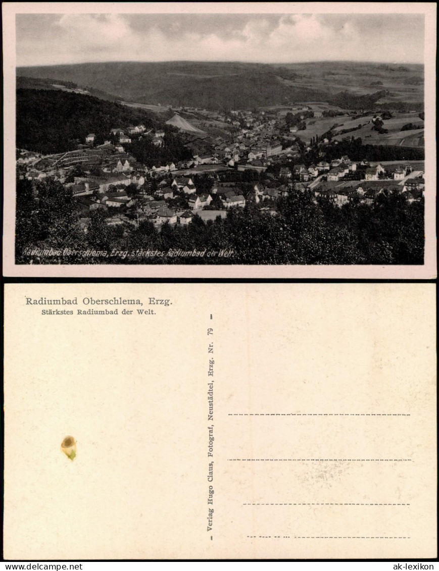 Ansichtskarte Oberschlema-Bad Schlema Blick Auf Die Stadt 1934 - Bad Schlema