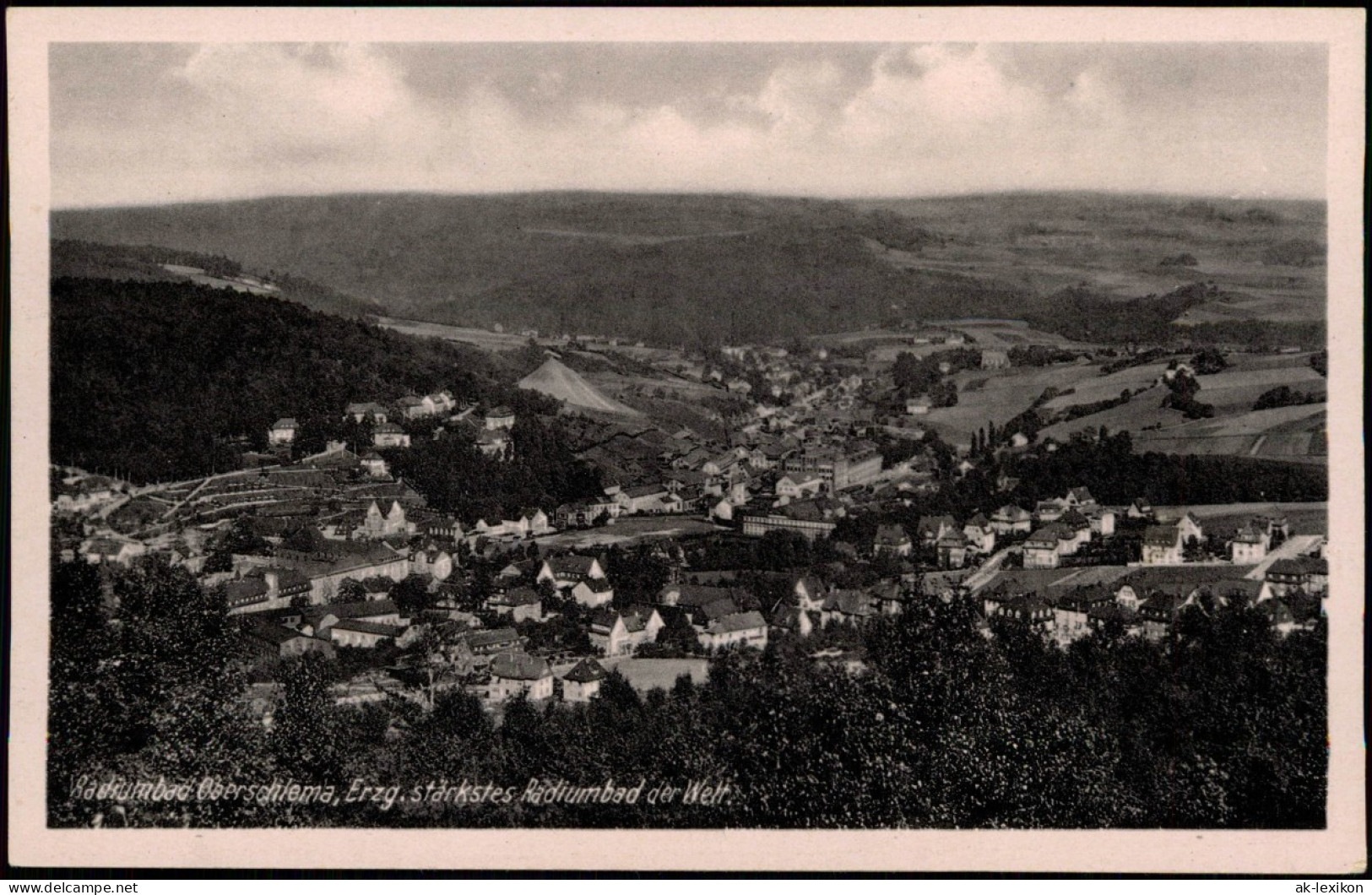 Ansichtskarte Oberschlema-Bad Schlema Blick Auf Die Stadt 1934 - Bad Schlema