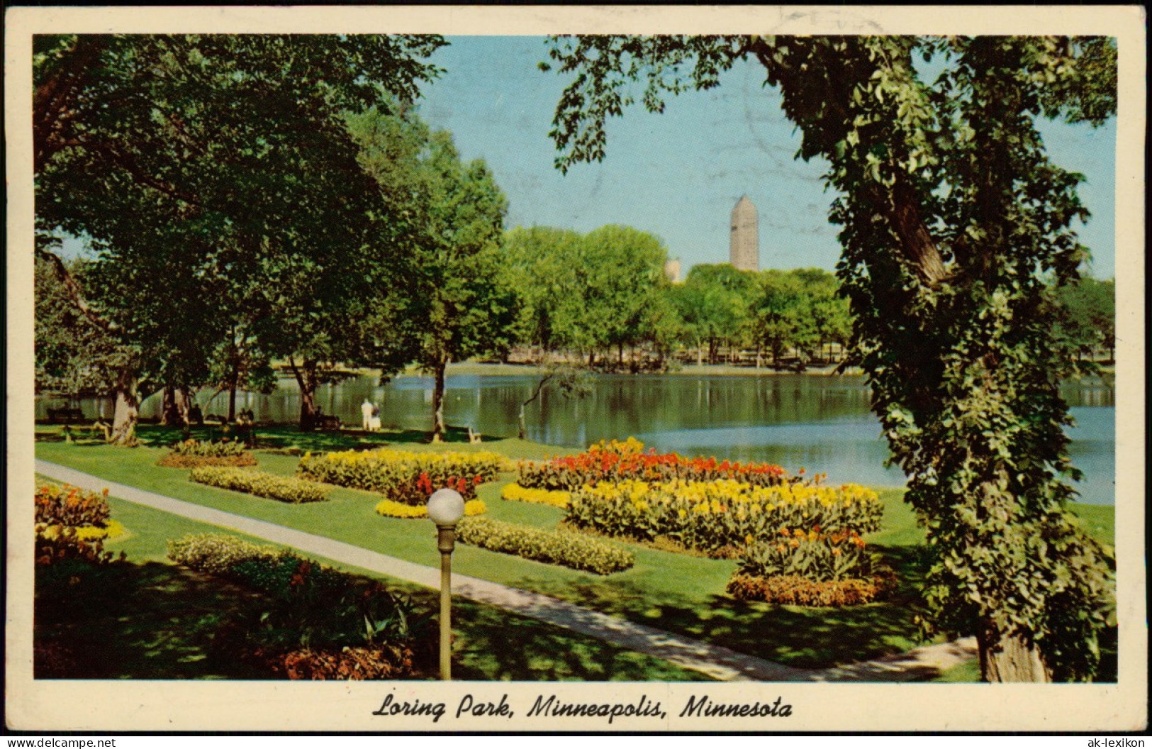 Postcard Minneapolis Loring Park 1968  Gel. Flugpost Air Mail - Andere & Zonder Classificatie