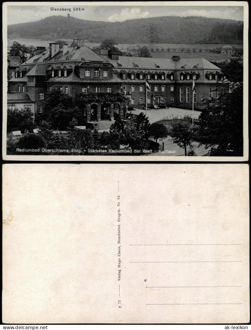 Ansichtskarte Schneeberg (Erzgebirge) Gleesberg Und Kurhaus 1932 - Schneeberg