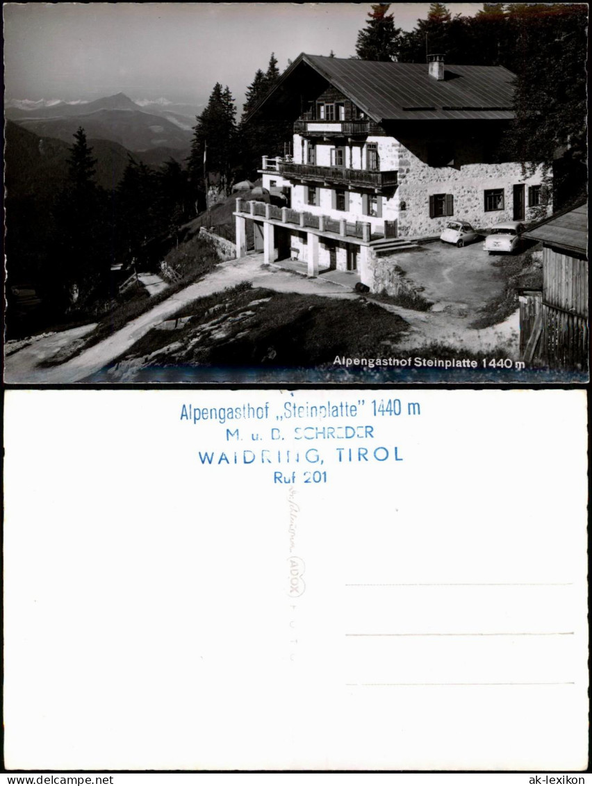 Waidring In Tirol Alpengasthof Steinplatte 1440 M - Fotokarte 1959 - Other & Unclassified
