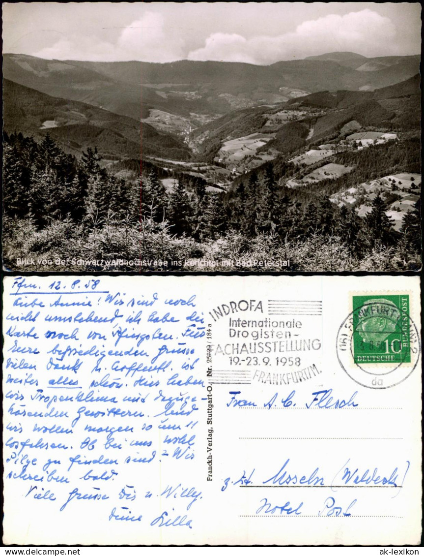 Bad Peterstal-Griesbach Blick Von Der Schwarzwaldhochstraße 1958 - Bad Peterstal-Griesbach