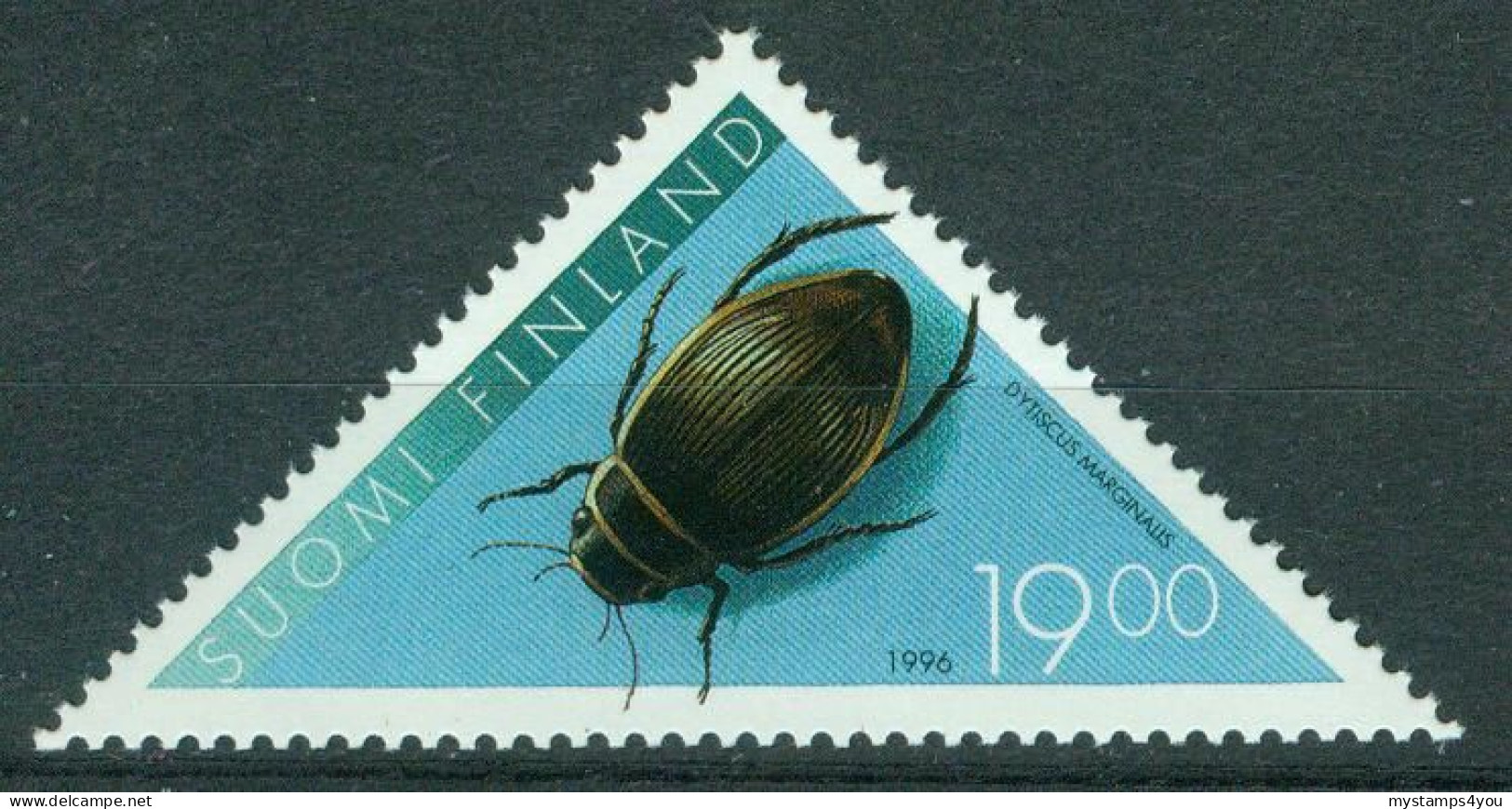 Bm Finland 1996 MiNr 1351 MNH | Great Diving Beetle #5-0216 - Nuovi
