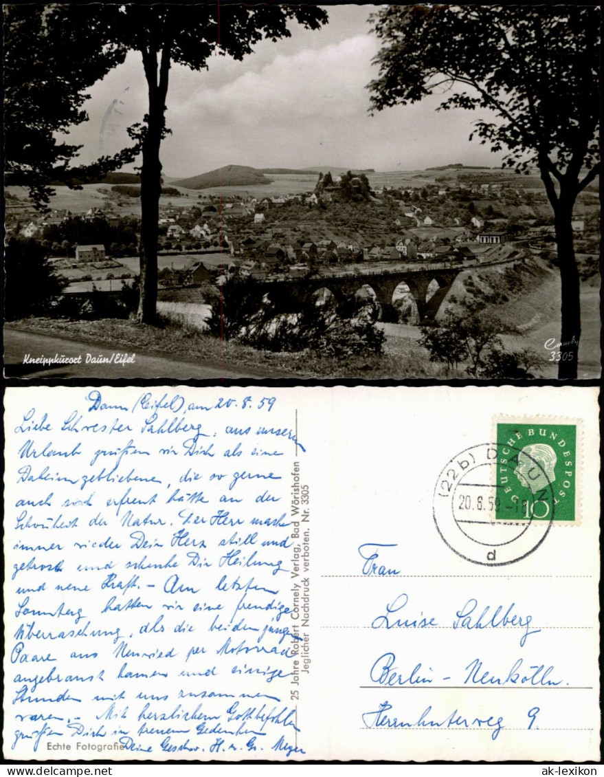 Ansichtskarte Daun Eifel Viadukt Und Stadt 1959 - Daun