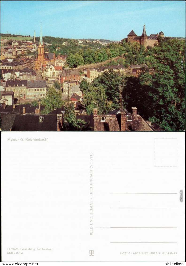 Ansichtskarte Mylau-Reichenbach (Vogtland) Panorama-Ansicht 1982 - Mylau