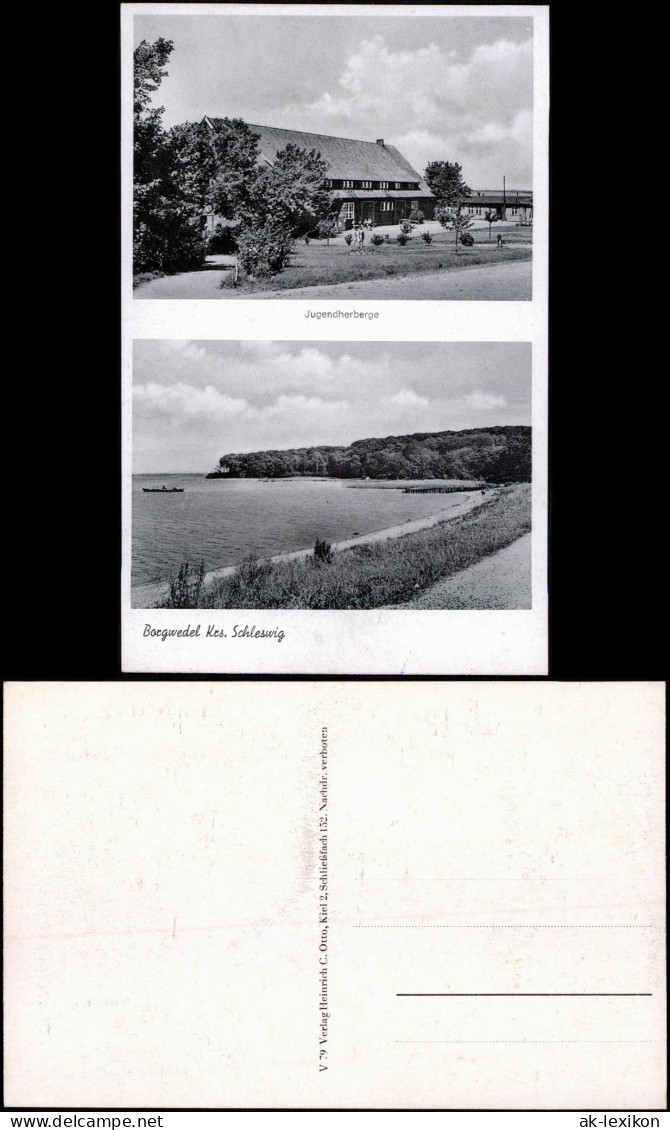 Ansichtskarte Borgwedel 2 Bild: Jugendherberg Und Strand 1958 - Sonstige & Ohne Zuordnung