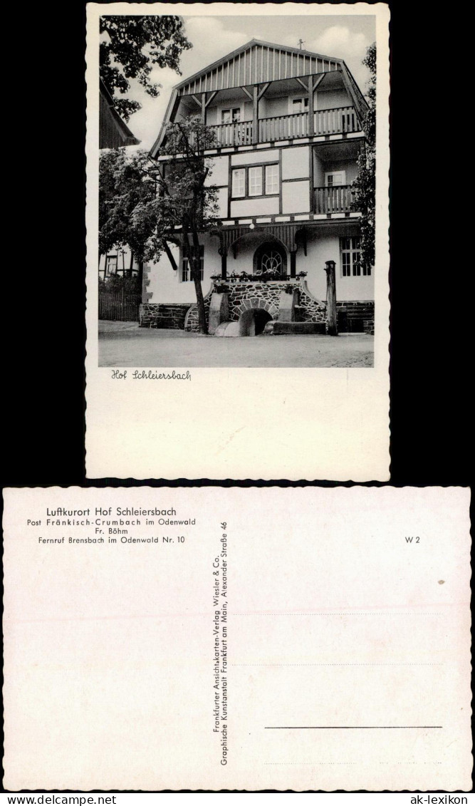 Ansichtskarte Fränkisch-Crumbach Hof Schleiersbach 1958 - Autres & Non Classés