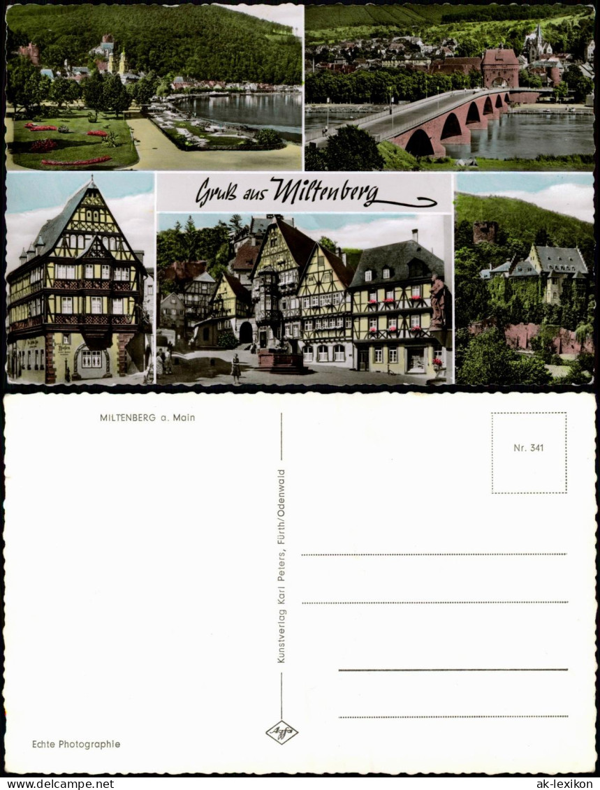 Ansichtskarte Miltenberg (Main) Stadtansichten, Brücke, Fachwerkhäuser 1956 - Miltenberg A. Main