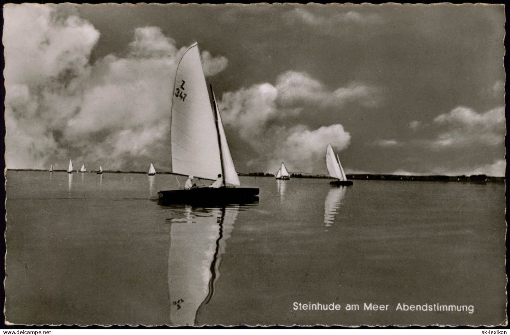 Ansichtskarte Steinhude-Wunstorf Segelboote, Abendstimmung 1961 - Wunstorf