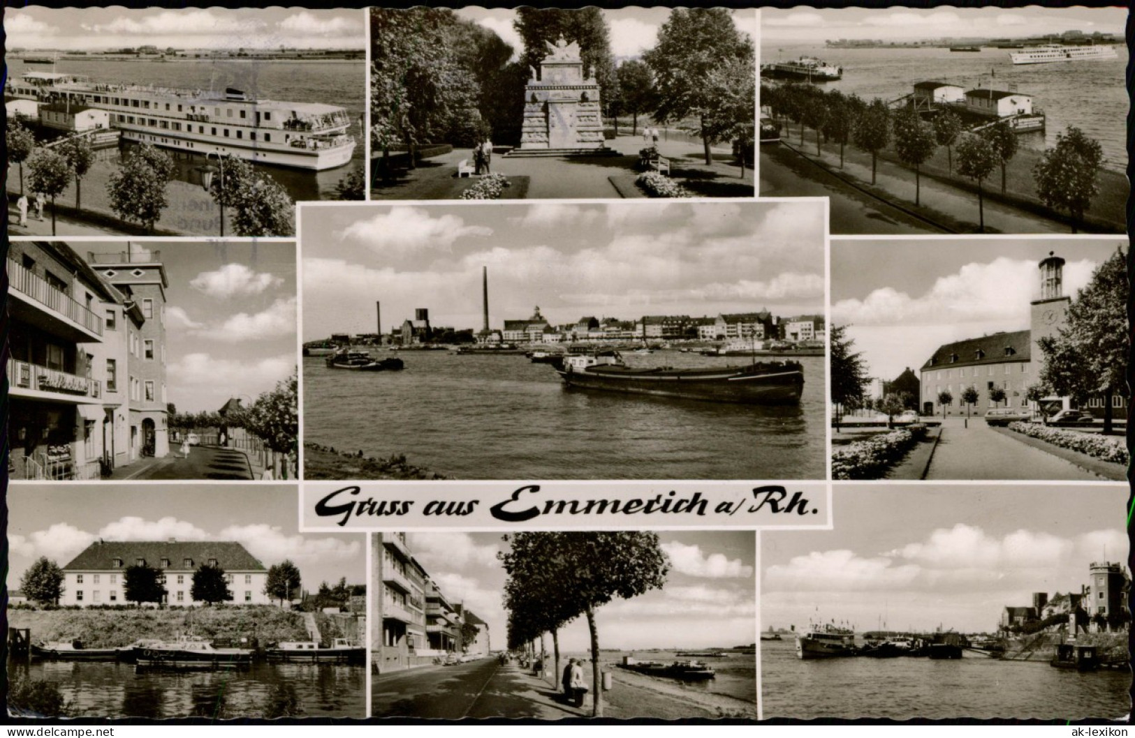 Ansichtskarte Emmerich (Rhein) Rheinanischten, Schiffe, Stadt U. Fabrik 1962 - Emmerich