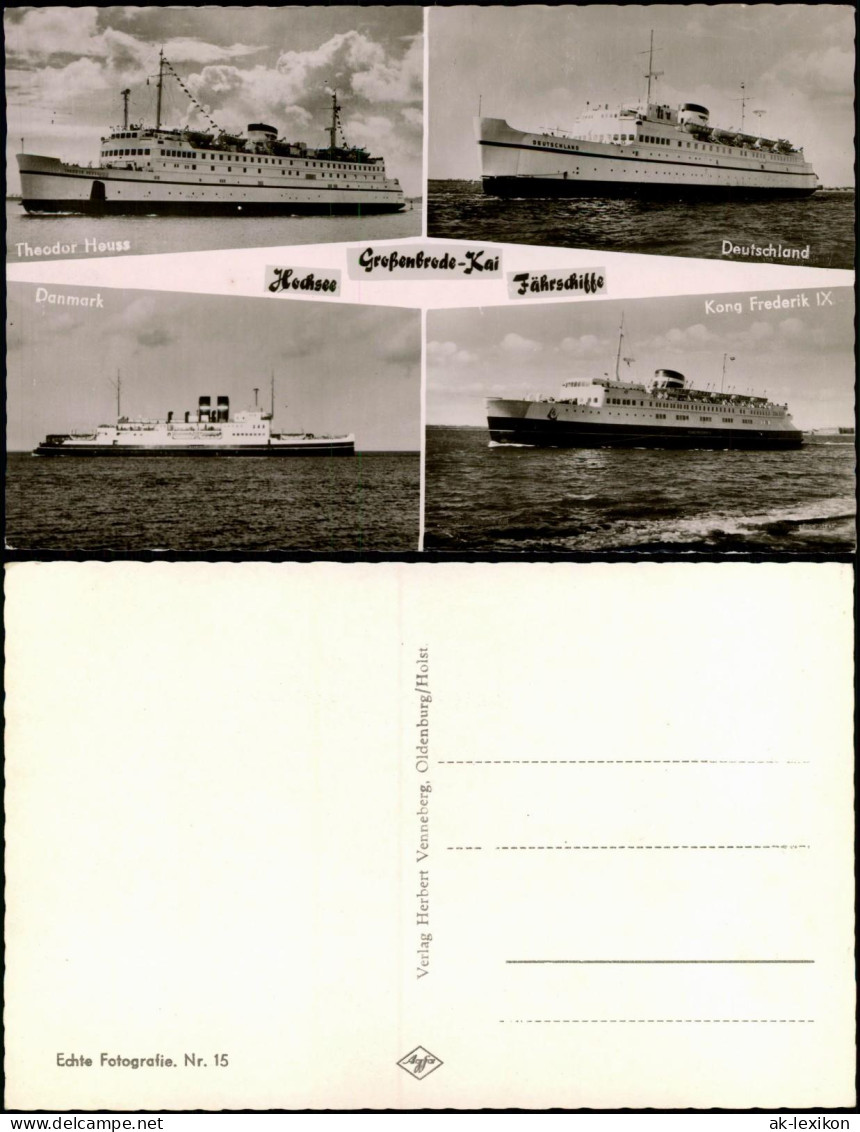 Ansichtskarte  Mehrbild-AK Mit Hochsee Fährschiffen Großenbrode-Kai 1950 - Andere & Zonder Classificatie