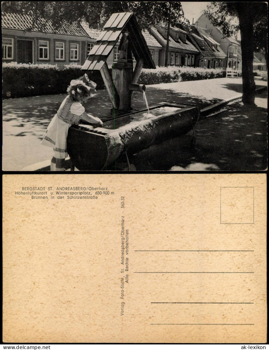 Sankt Andreasberg-Braunlage Brunnen In Der Schützenstraße 1960 - St. Andreasberg