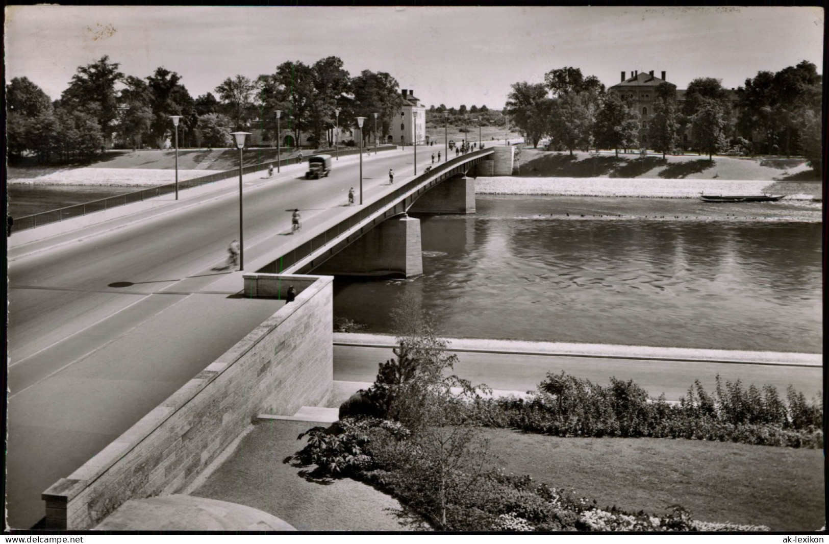 Ansichtskarte Ingolstadt Partie An Der Donau Brücke 1955 - Ingolstadt