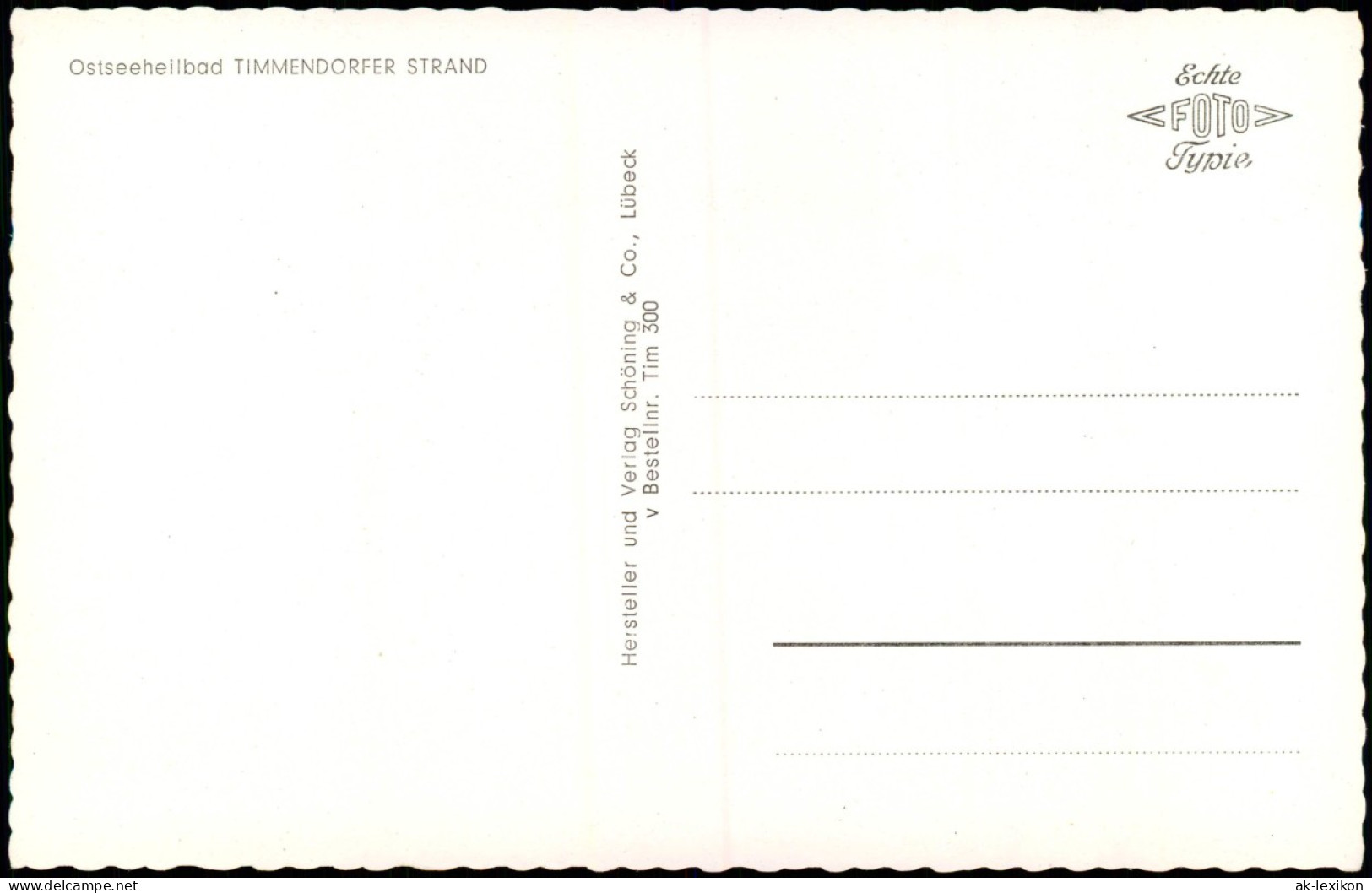 Ansichtskarte Timmendorfer Strand Strand Blick Zur Ostsee 1955 - Sonstige & Ohne Zuordnung