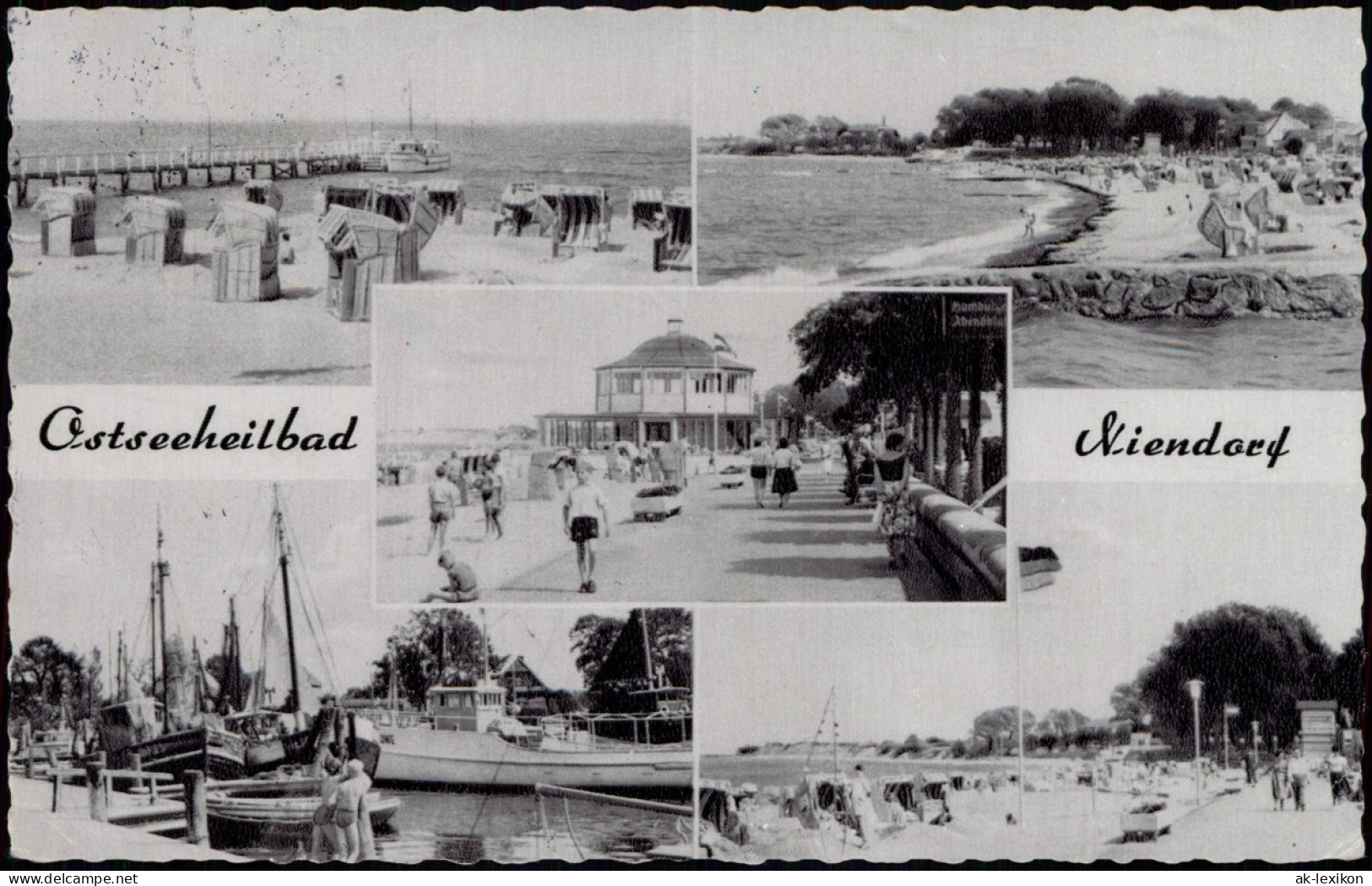 Ansichtskarte Niendorf 5 Bild: Strand, Hafen, Promenade 1960 - Andere & Zonder Classificatie