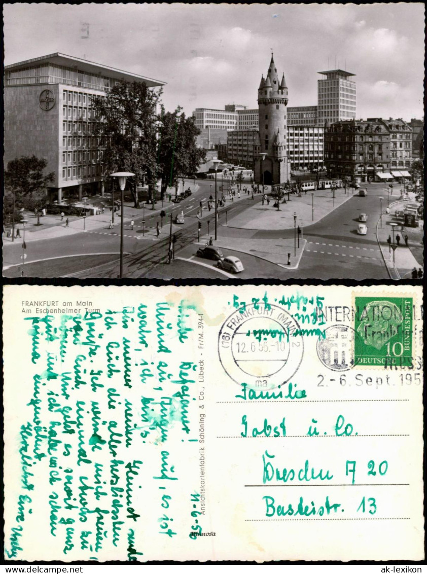 Ansichtskarte Innenstadt-Frankfurt Am Main Partie Am Eschenheimer Turm 1956 - Frankfurt A. Main