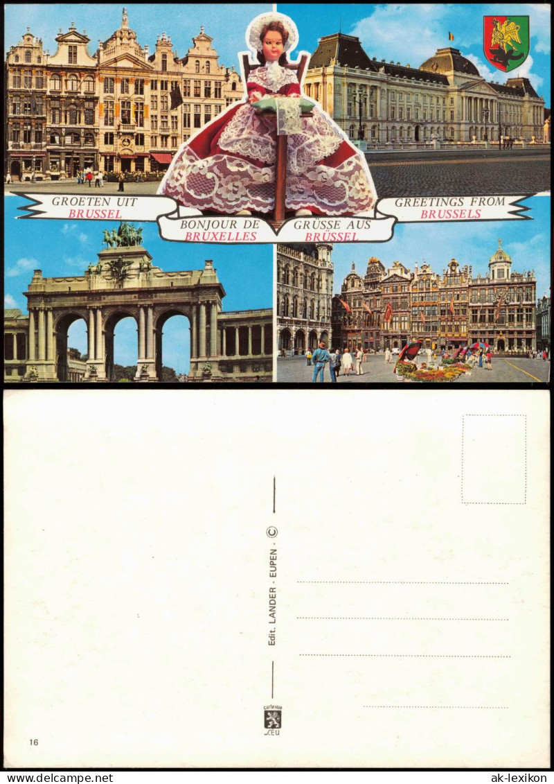 Brüssel Bruxelles Mehrbildkarte Mit Sehenswürdigkeiten & Stadtteilansichten 1970 - Altri & Non Classificati