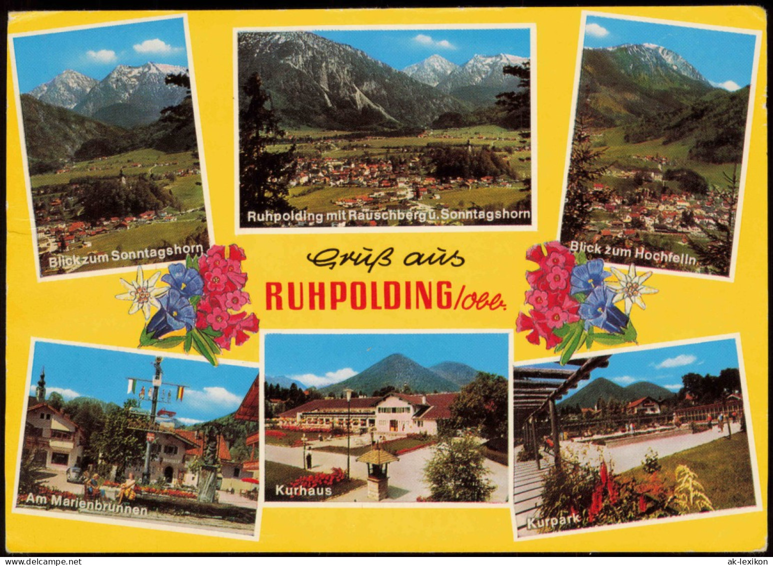 Ansichtskarte Ruhpolding Mehrbildkarte Mit Orts- Und Umland-Ansichten 1975 - Ruhpolding