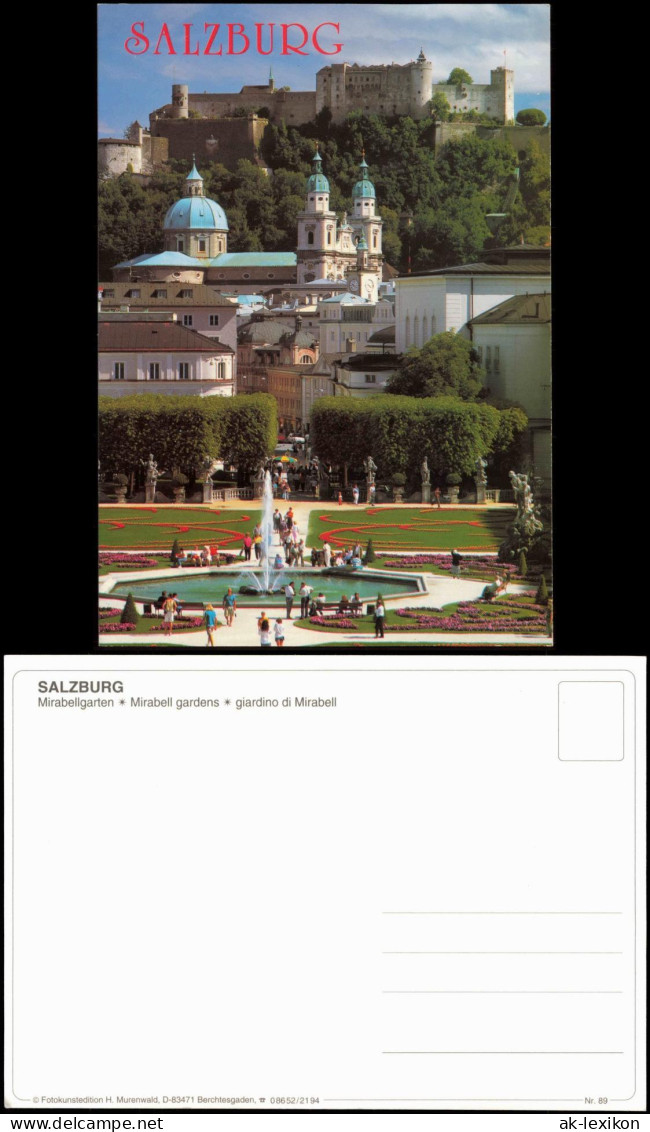 Salzburg Stadtteilansicht Mirabellgarten  Giardino Di Mirabell 2000 - Autres & Non Classés