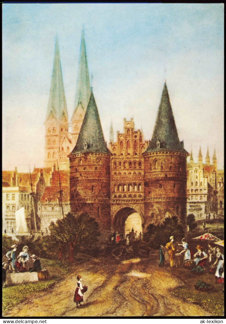 Foto Lübeck Holstentor 1800/1993 Foto - Autres & Non Classés