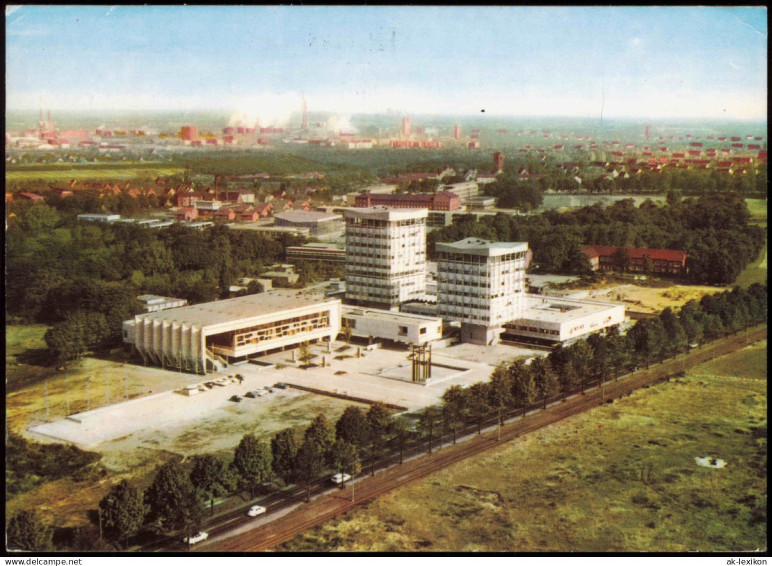 Ansichtskarte Marl (Westfalen) Rathaus (Luftaufnahme) 1973/1972 - Marl