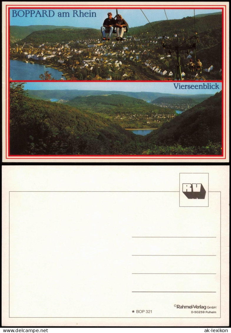 Ansichtskarte Boppard 2-Bild-Karte Mit Vierseenblick Umland-Ansicht 1980 - Boppard
